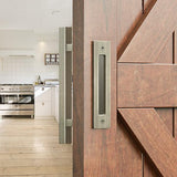 Brushed Bronze Square Barn Door Handle Kit (Double Sided)
