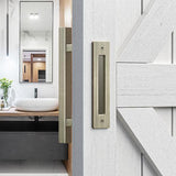 Brushed Bronze Square Barn Door Handle Kit (Double Sided)