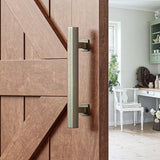 Brushed Bronze Square Barn Door Handle Kit (Double Sided)