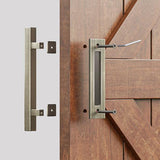 Brushed Bronze Square Barn Door Handle Kit (Double Sided)