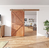 Brushed Bronze Classic Side Mount Barn Door Hardware - Barn Door Outlet