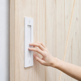 White Barn Door Handles