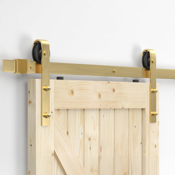 Brushed Gold Barn Door Hardware
