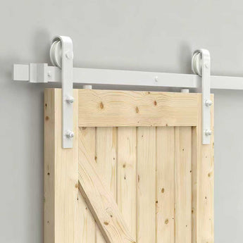 White Barn Door Hardware
