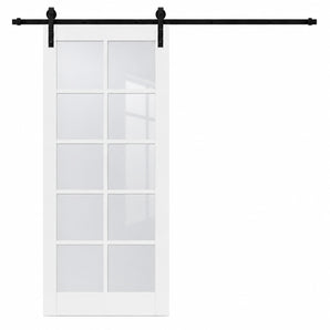 White French Glass Barn Door