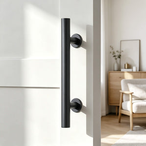 Gunmetal Round Barn Door Handle Kit (Double Sided)-Q001