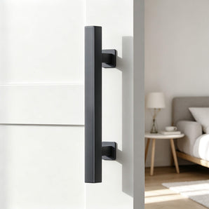 Gunmetal Square Barn Door Handle Kit (Double Sided)-Q009