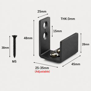 L-Shape Floor Guide – Wall & Skirting Board Mounted