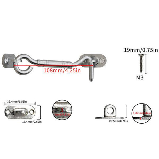 Stainless Steel Barn Door Lock - 002