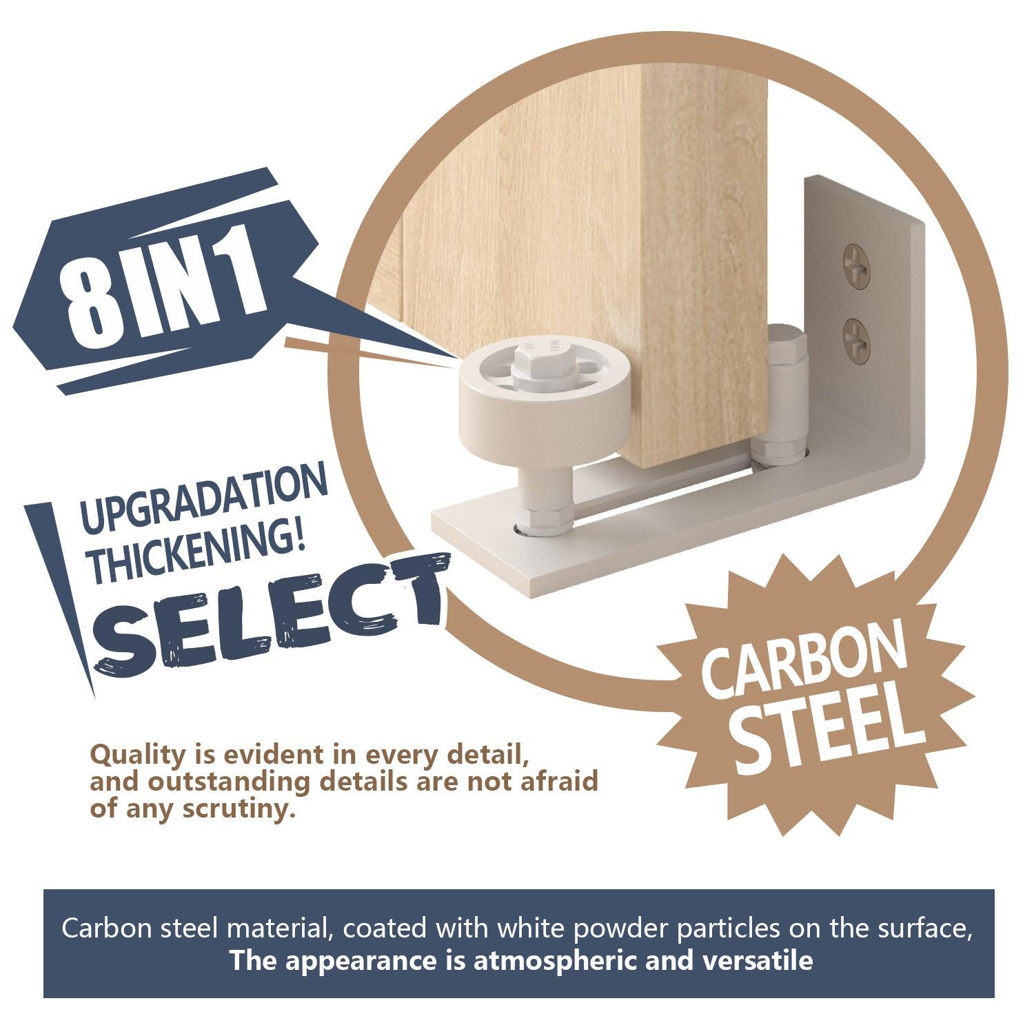 Timber Door Guide 8-in-1 White Barn Door Floor Guide Wall Mounted | Adjustable | Barn ...