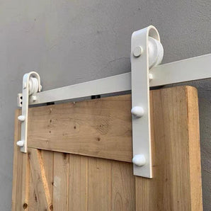 White Classic Side Mount Barn Door Hardware