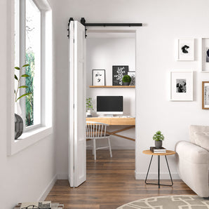 White Bifold Barn Door Kits