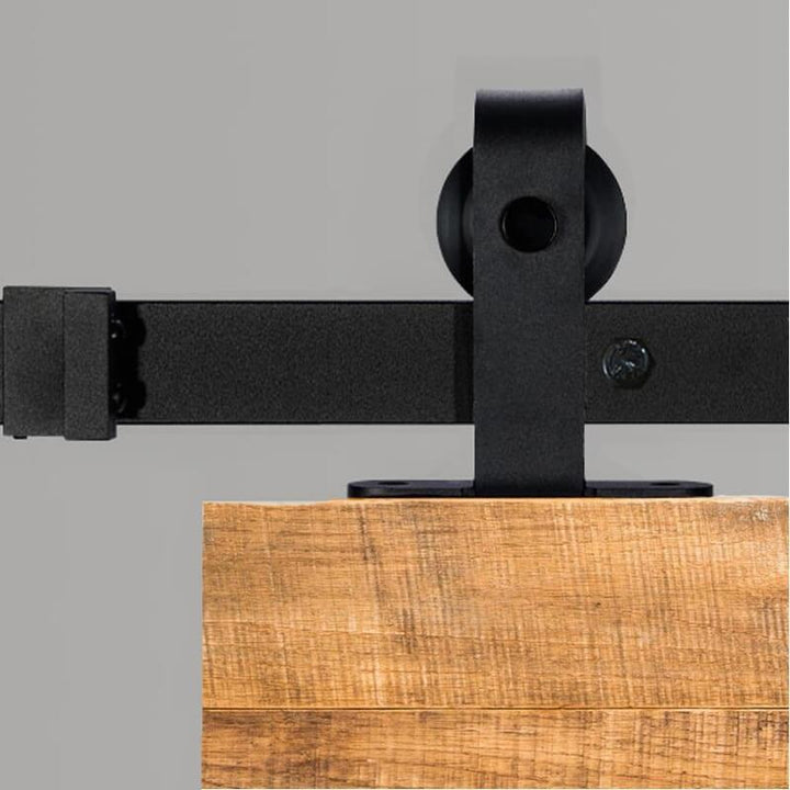 Classic Black Top Mount Barn Door Hardware - Barn Door Outlet