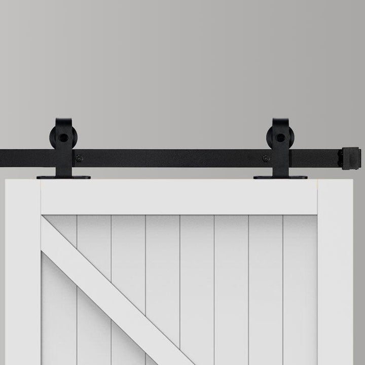 Classic Black Top Mount Barn Door Hardware - Barn Door Outlet