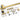 Brushed Gold Classic Top Mount Barn Door Hardware