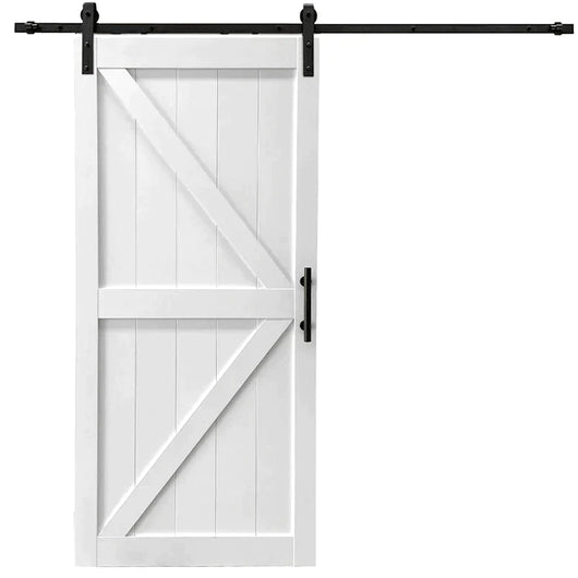 White Barn Door-British Brace - Barn Door Outlet