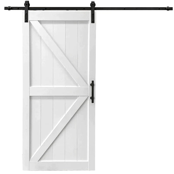 White Barn Door-British Brace - Barn Door Outlet