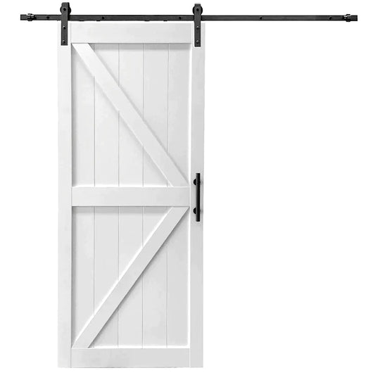 White Barn Door-British Brace - Barn Door Outlet