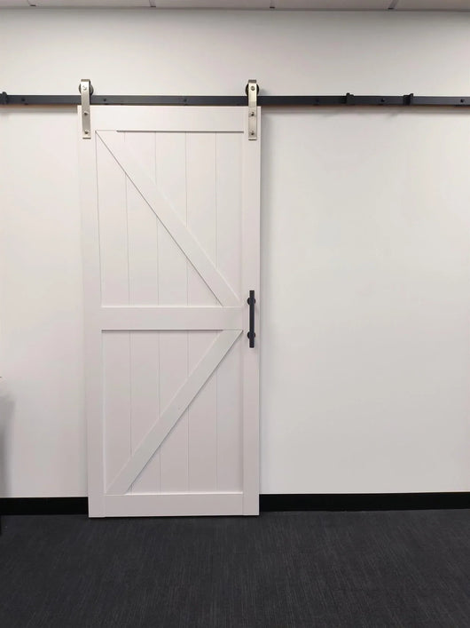 White Barn Door-British Brace - Barn Door Outlet