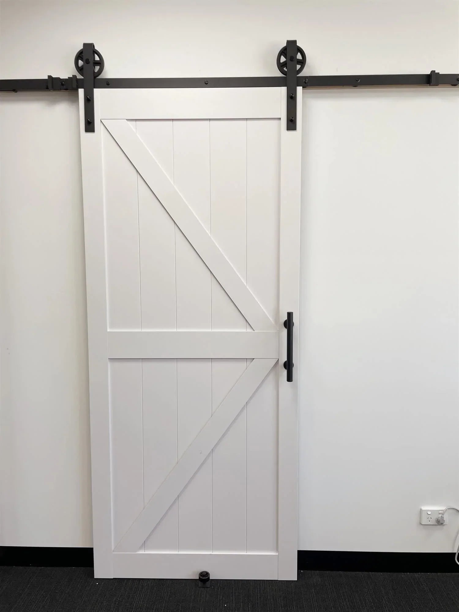 White Barn Door-British Brace - Barn Door Outlet